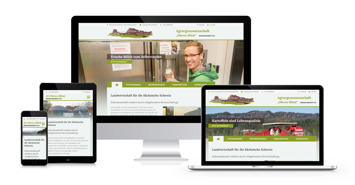 AG Oberes Elbtal – Screenshot Responsive Webdesign Responsive Webdesign - Internetseite www.ag-oeberes-elbtal.de